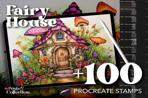 100 Fairy House Stamps Procreate