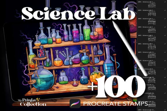 100 Procreate Science Lab Stamps: A Practical Asset for Digital Illustrators