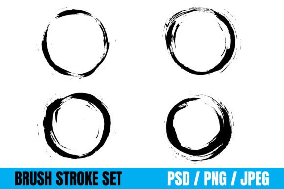 Dirty Brush Strokes and Grungy Circle Shapes for Creative Design