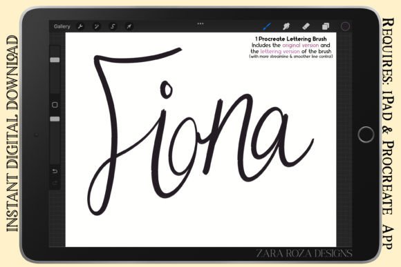 Fiona - Procreate Lettering Brush: A Practical Evaluation for Digital Artists