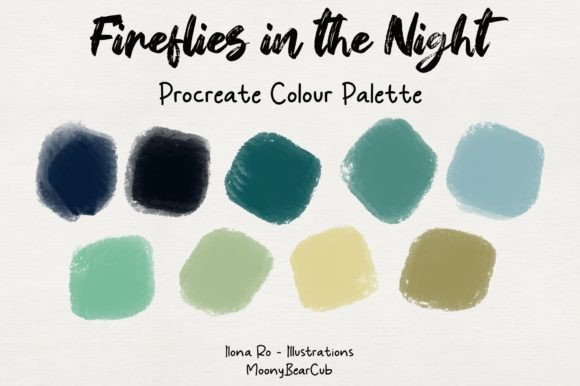 Fireflies in the Night: A Procreate Color Palette