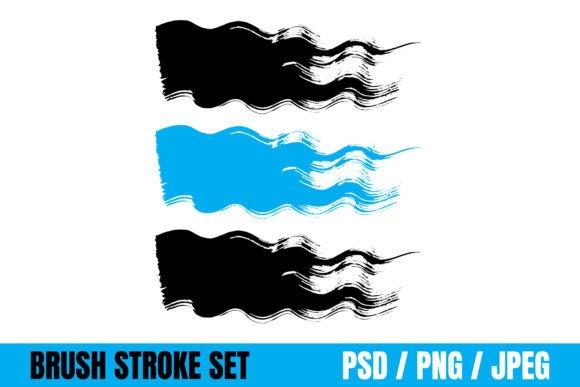 Grungy Curly Brush Strokes: Dirty Stroke Assets