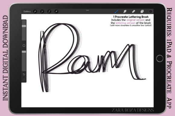 Pam Procreate Vintage Lettering Brush