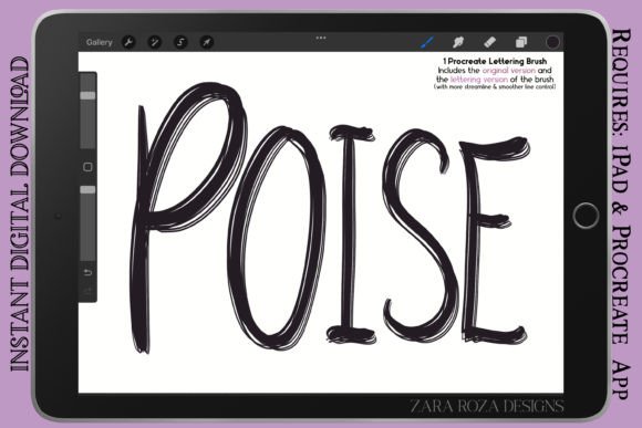 Poise - Procreate Lettering Brush