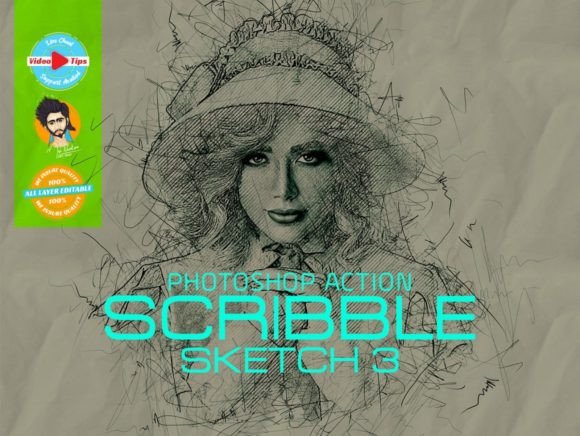 Transform Your Photos into Art with the Scribble Sketch Photoshop Action