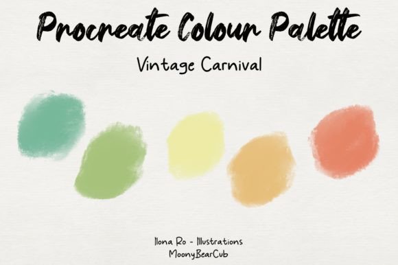 Vintage Carnival: A Distinctive Procreate Color Palette for Digital Illustration