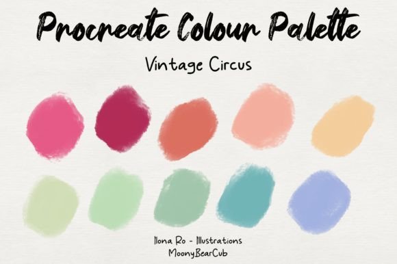 Vintage Circus: A Curated Procreate Color Palette for Digital Illustrators